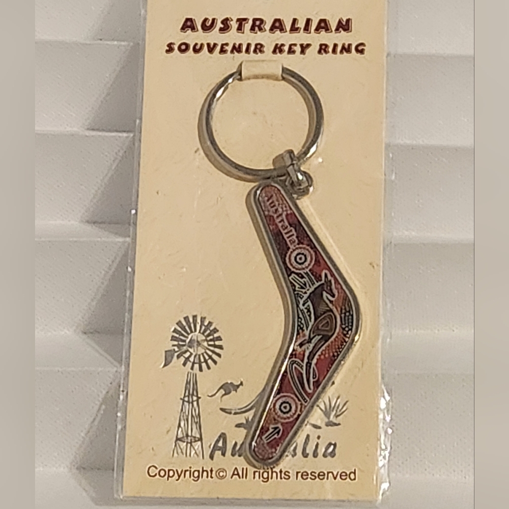 Australian Souvenir Boomerang Key Ring. New